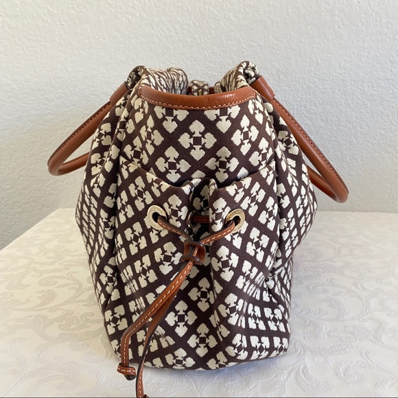 Kate spade heart print multi purpose canvas and leather tote - Picture 2 of 11